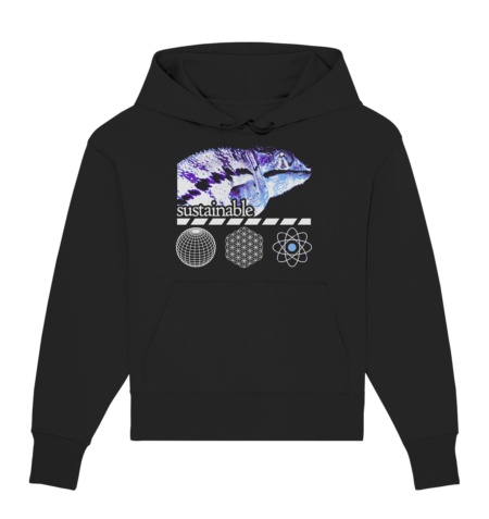 Sustainable DNA • Organic Oversize Hoodie - S, Schwarz