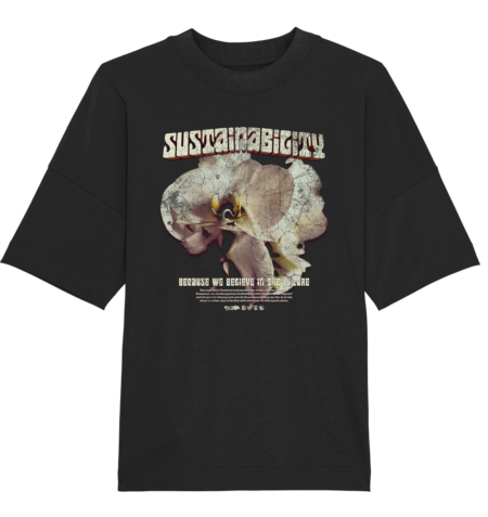Native Flower • Organic Sloppy Shirt - XS, Schwarz