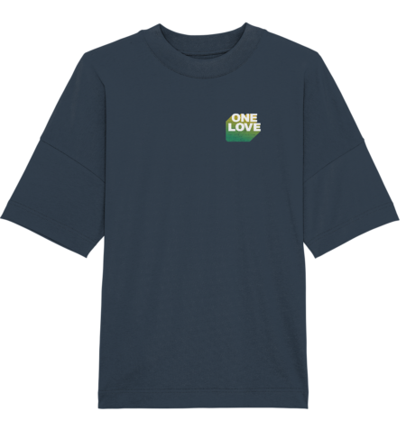 One Love • Organic Sloppy Shirt - XS, Dunkelblau
