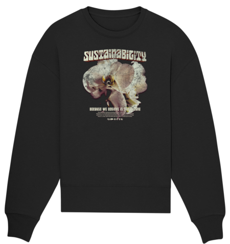 Native Flower • Organic Craze Sweater - S, Schwarz